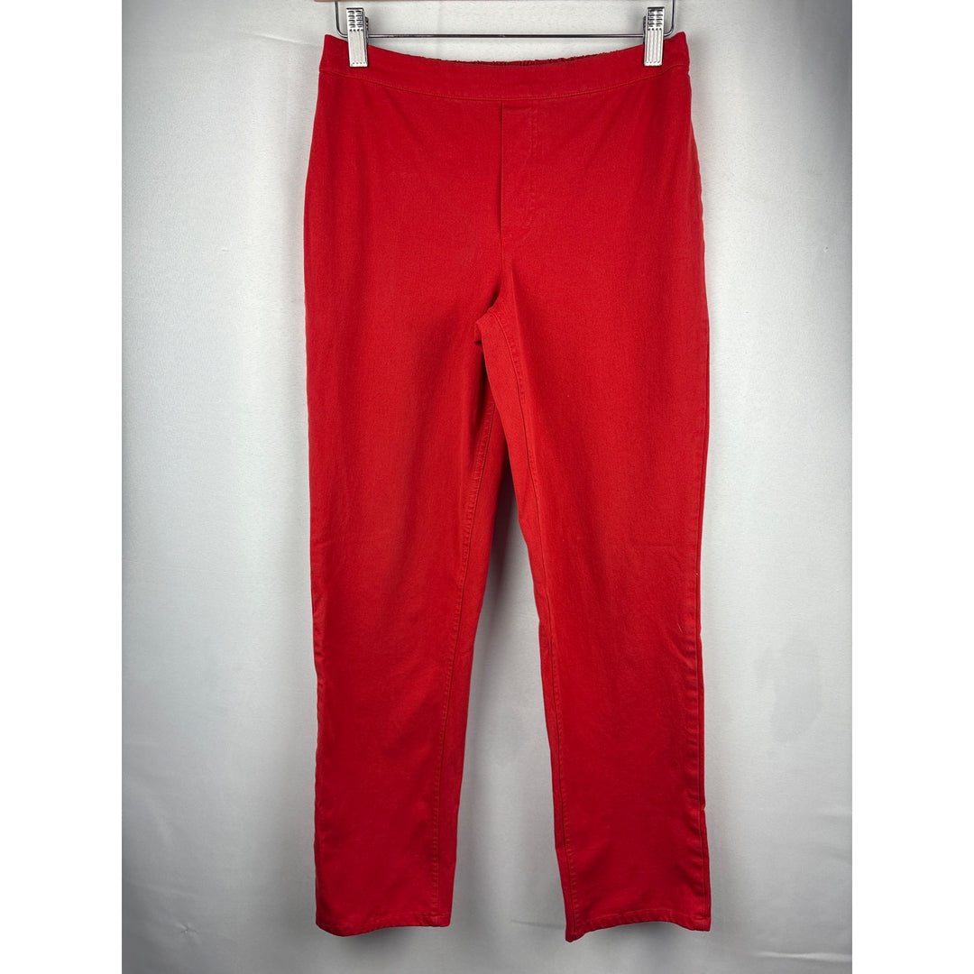 Isaac Mizrahi Live! Red Womens Pants 6P Cotton/Rayon/Spandex Blend