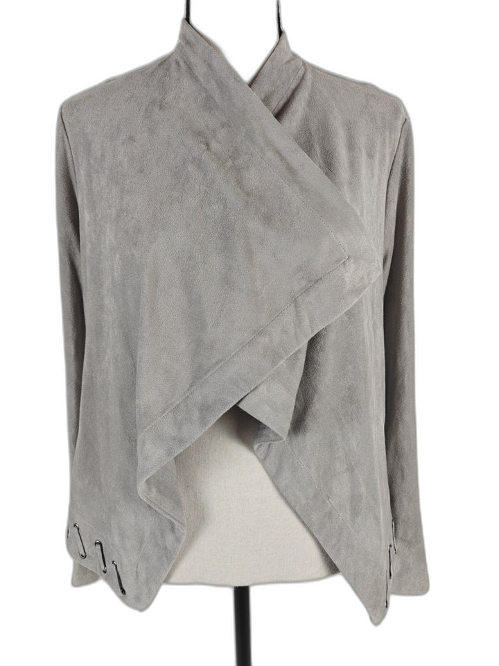 Women BB Dakota Faux Suede Jacket Gray Small
