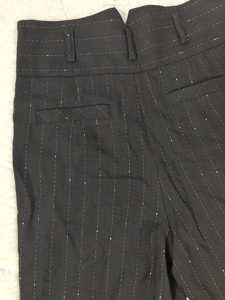 Womens Nanette Lepore Dress Pants Black Pinstripe Size 8