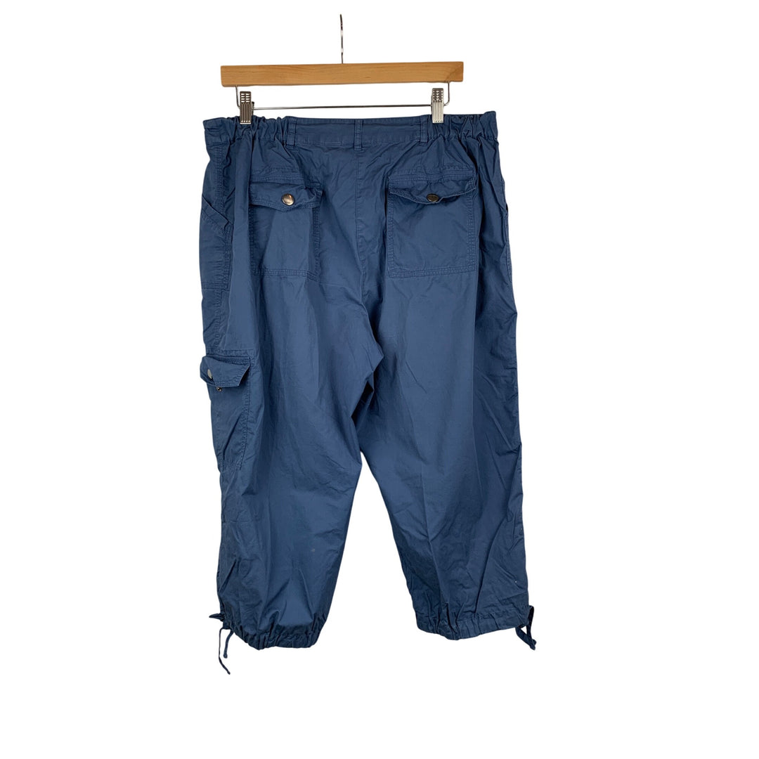 Chicos Womens Blue Cotton Capri Pants Size 3