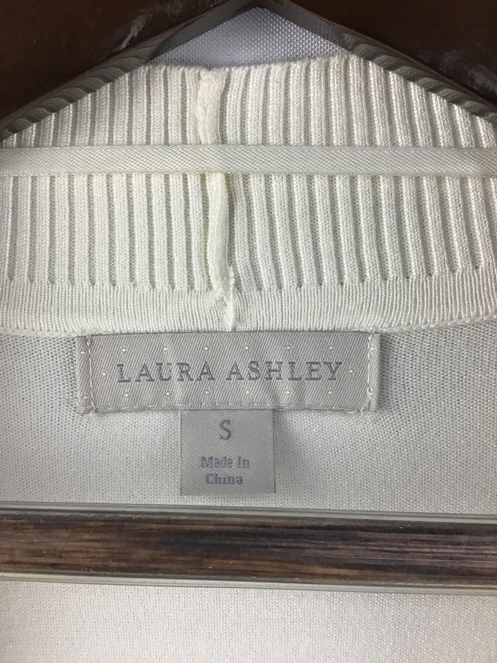 Women’s Laura Ashley Off-White 3/4 Sleeve Lightweight Knit Cardigan Size S