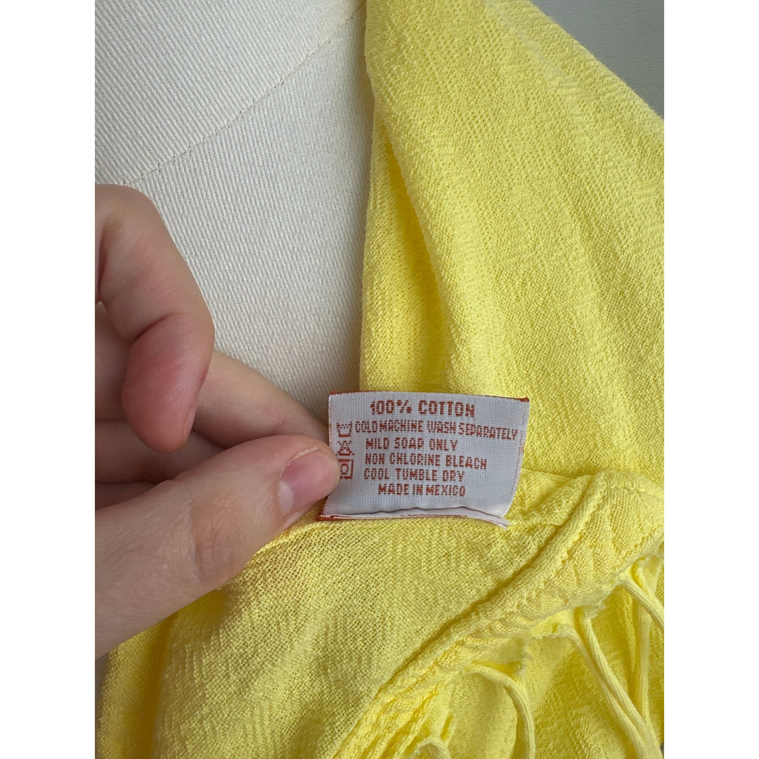 Women’s Oh My Gauze! Butter Yellow Fringed Scarf/Shawl