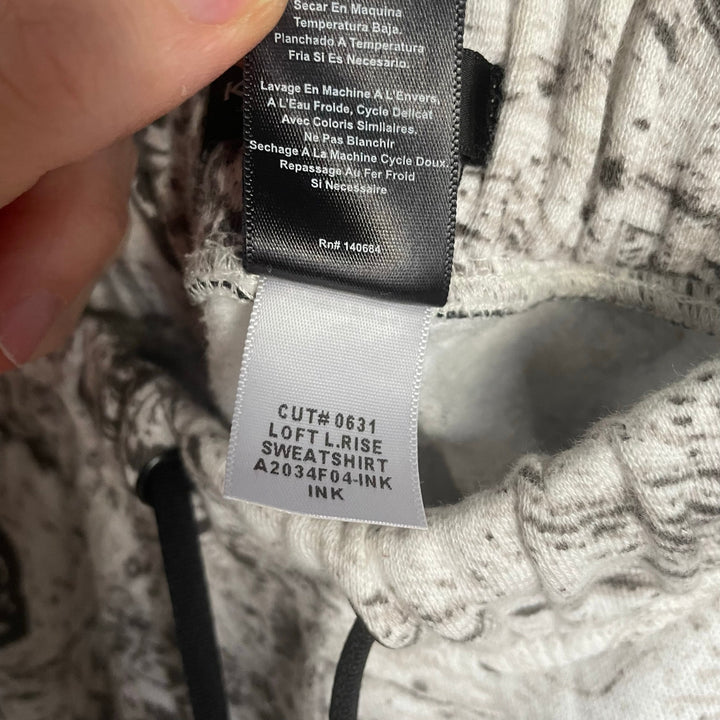 Koral Activewear White Grey Marble Jogger Sweatpants size Medium Low Rise Sweats