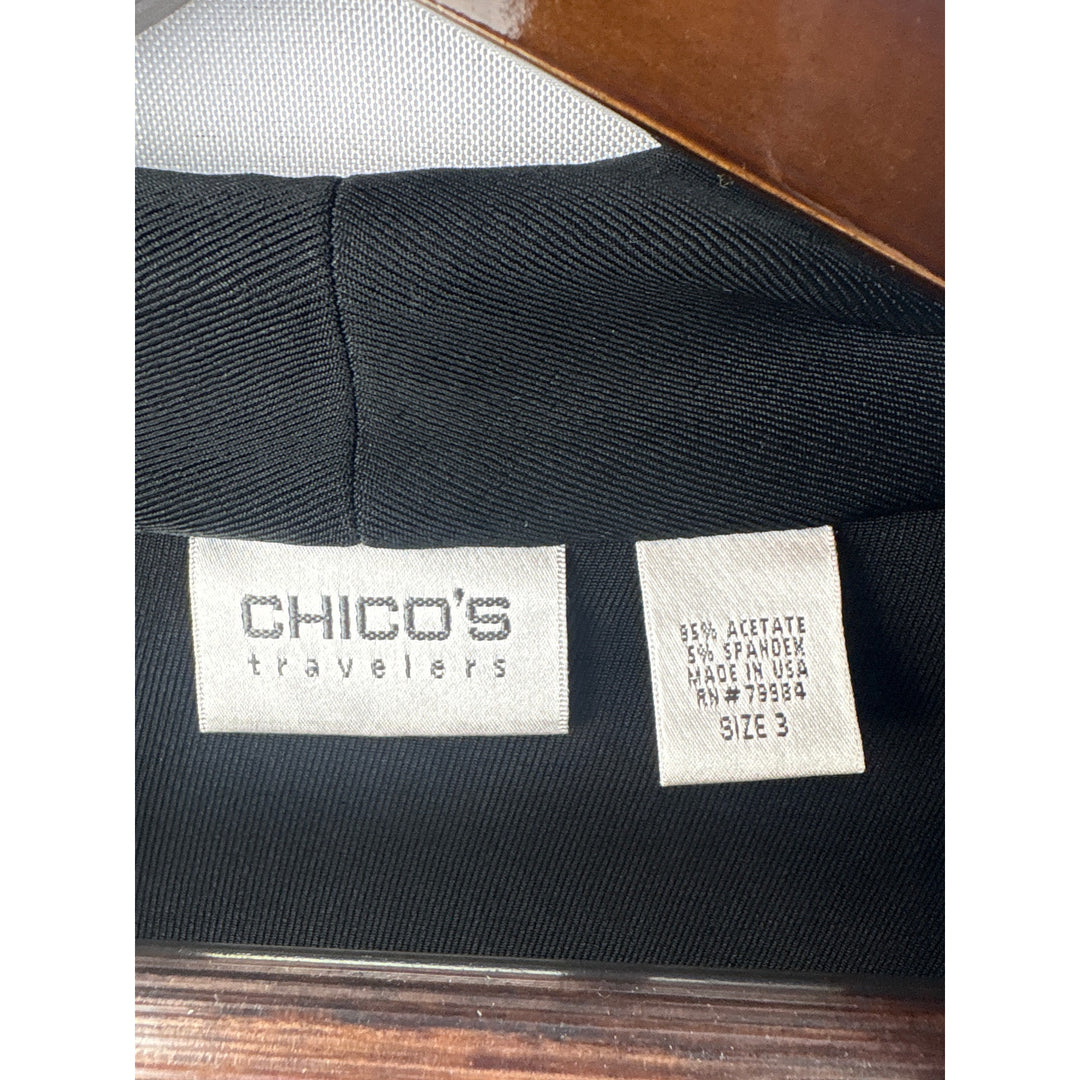 Women’s Chico’s Size 3 Black Cardigan Sweater