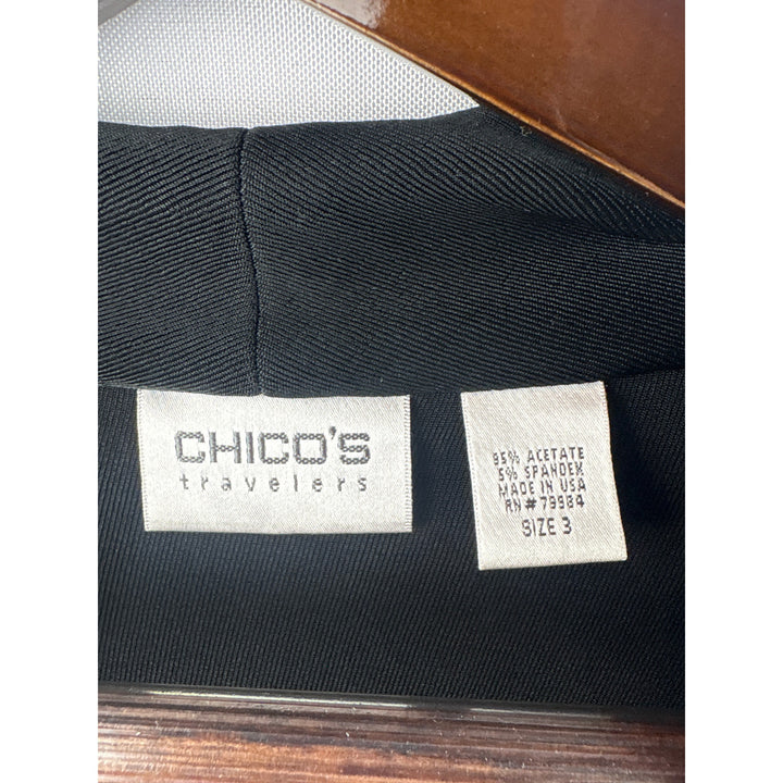Women’s Chico’s Size 3 Black Cardigan Sweater