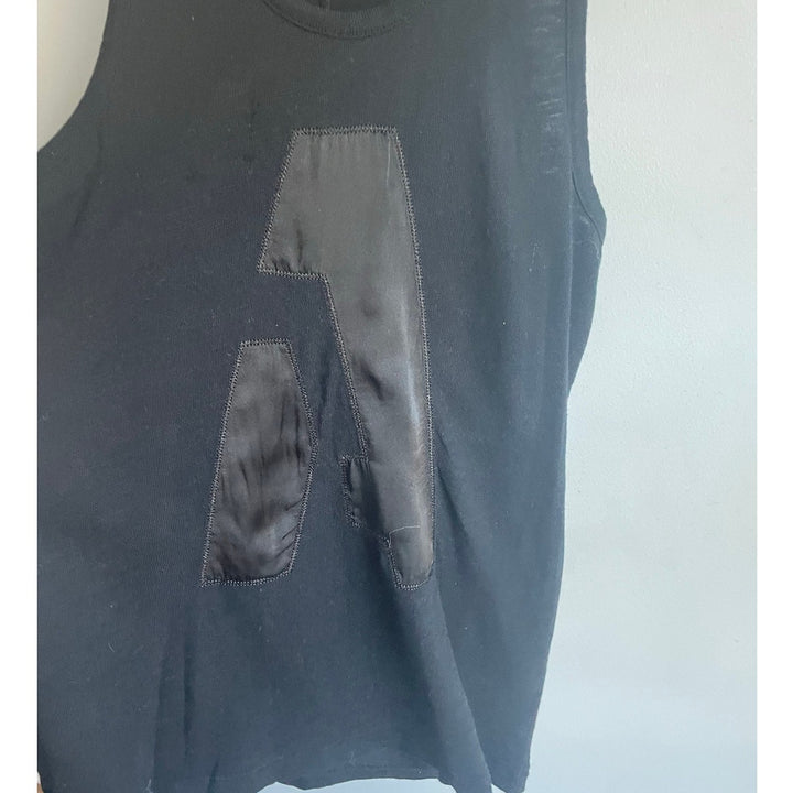 Rag & Bone 100% cotton black tank top size Small Edgy Punk Basic Quiet Luxury