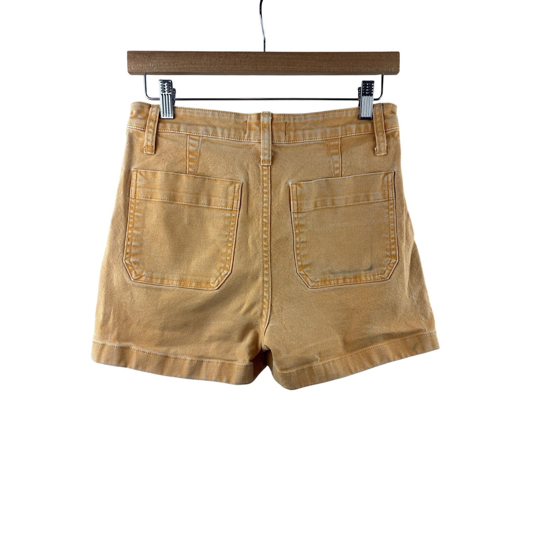 Women’s Madewell Size 27 Orange High Waisted Mini Jean Shorts