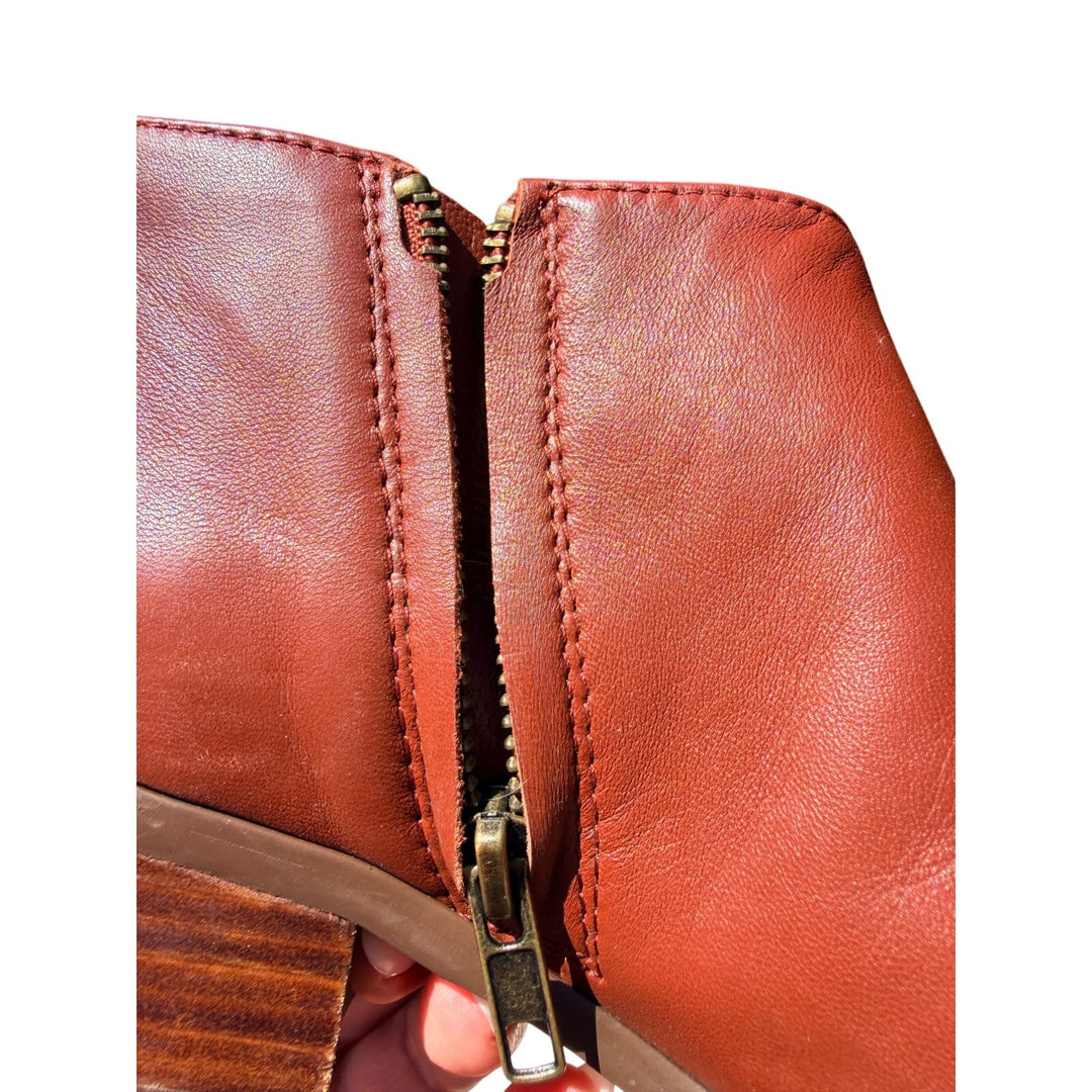 J.Crew Size 8.5 Sawyer Brown Leather Women&