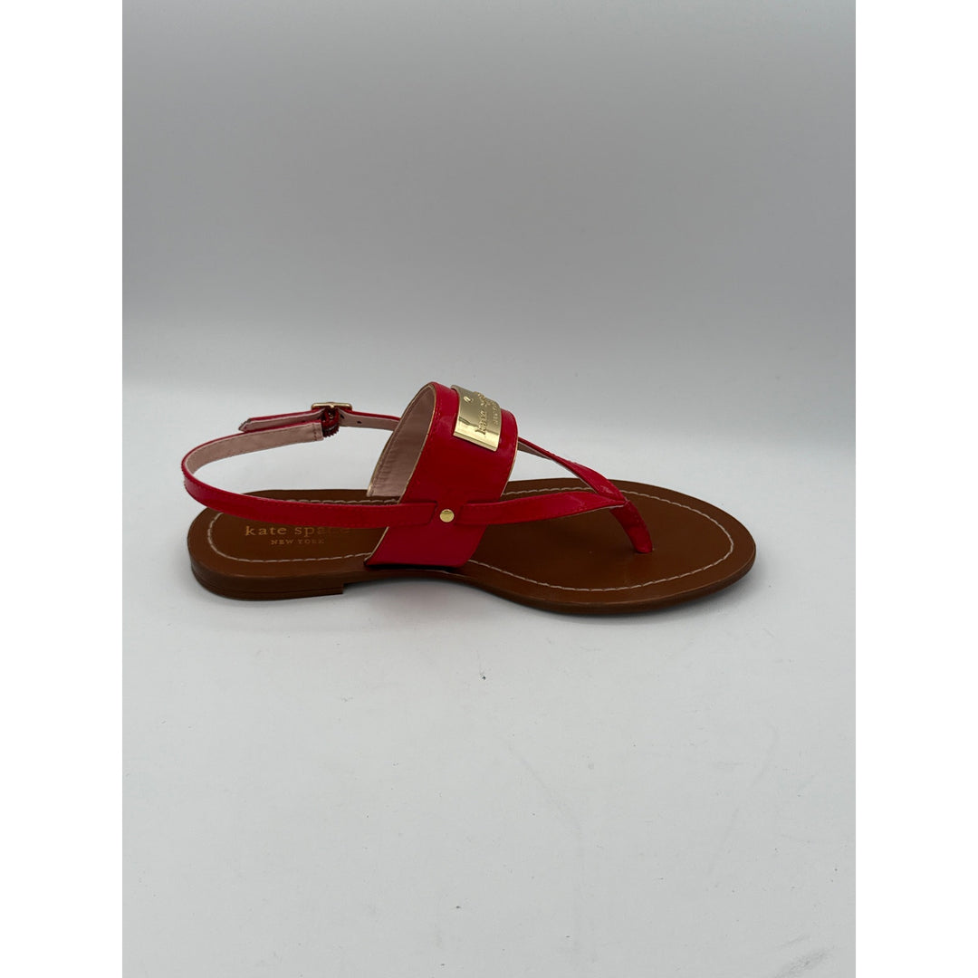 Women’s Kate Spade New York Cassandra Thong Flat Sandals Beautiful Bold Red Sz 7 1/2M