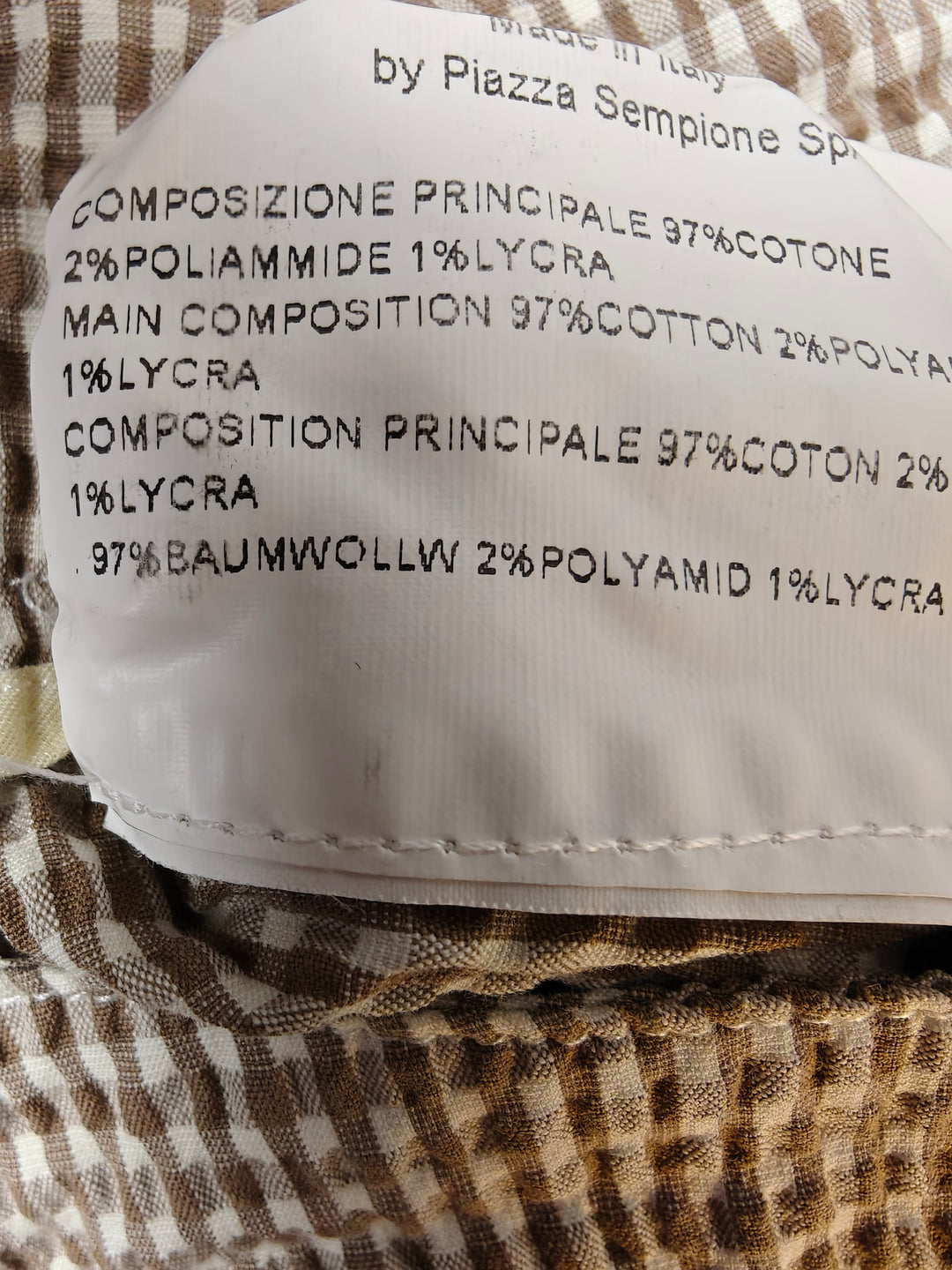 Womens Piazza Sempione Capri Pants Brown White Size 12