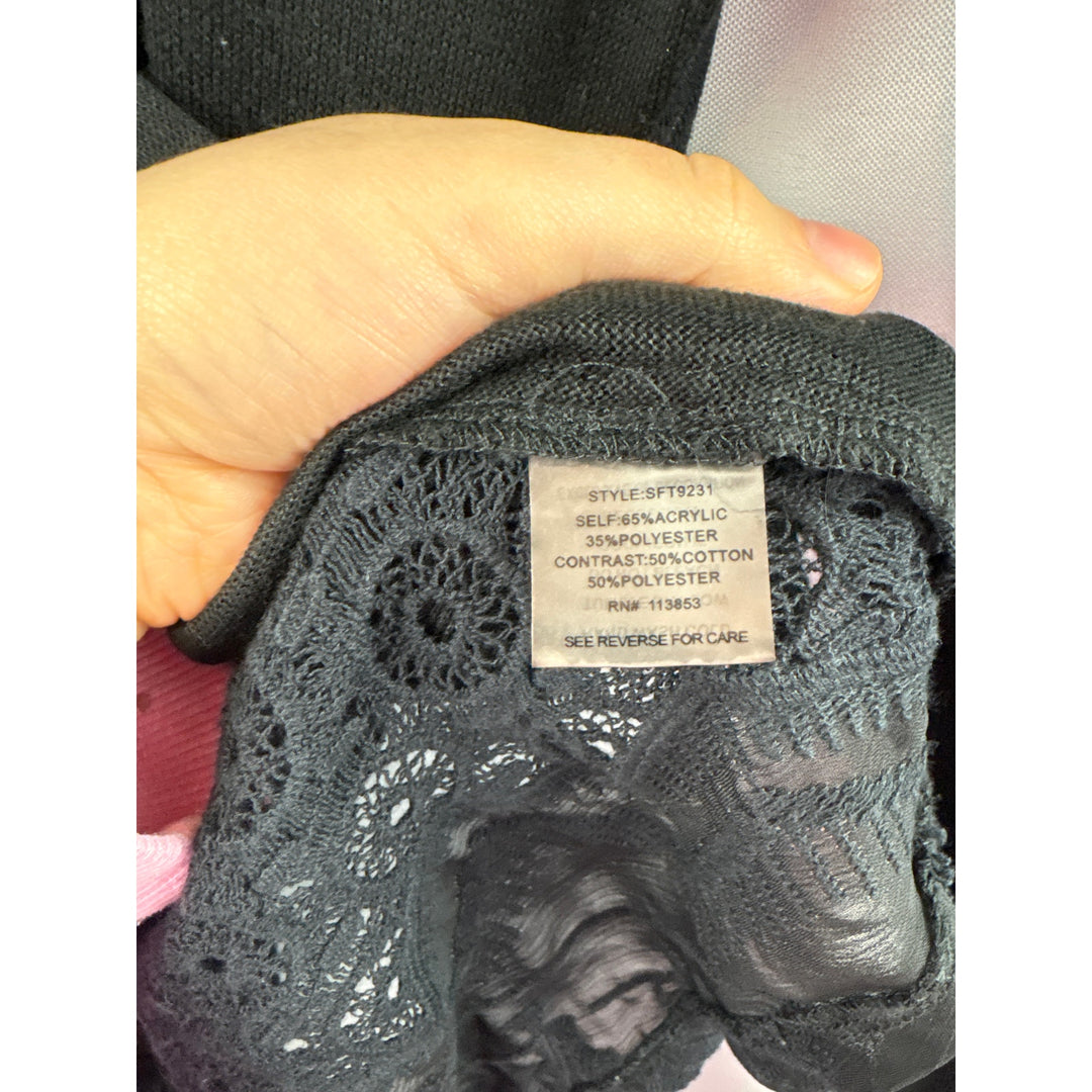 Women’s Brixon Ivy Large Black Long Sleeve w/ Lace Back