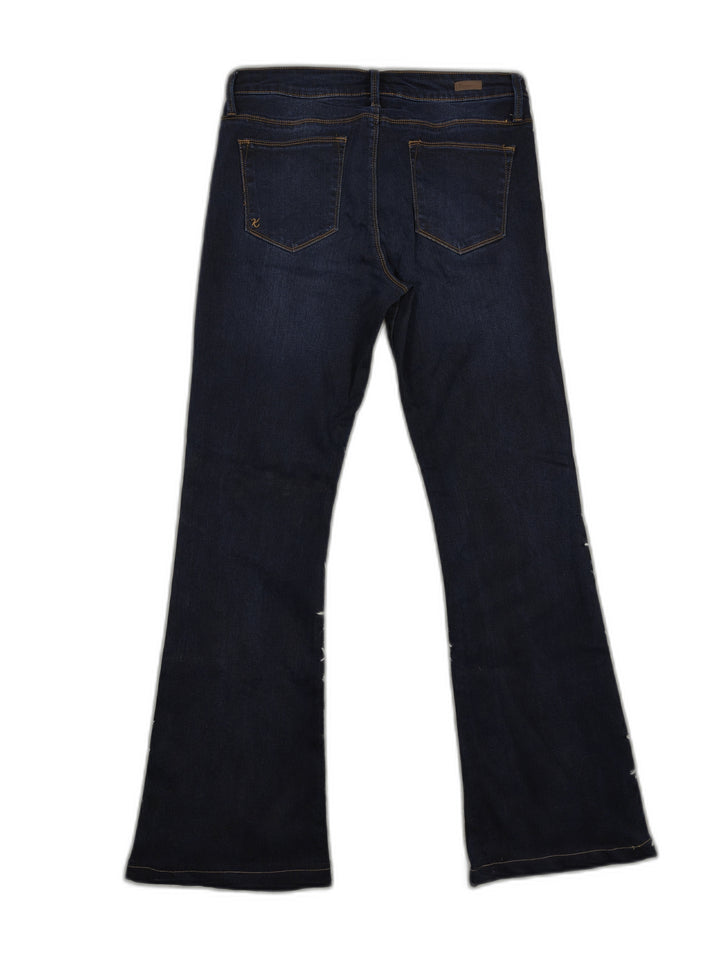 Womens KUT From The Kloth Dark Indigo Flare Jeans Size 12