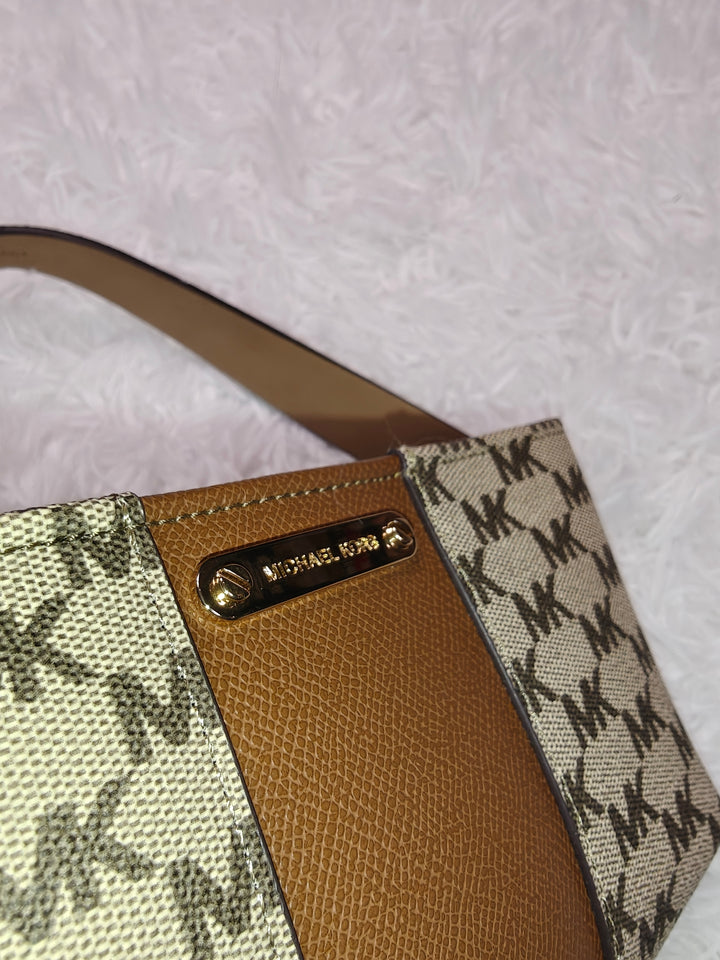 Womens Michael Kors Adjustable Belt Bag Beige Brown One Size