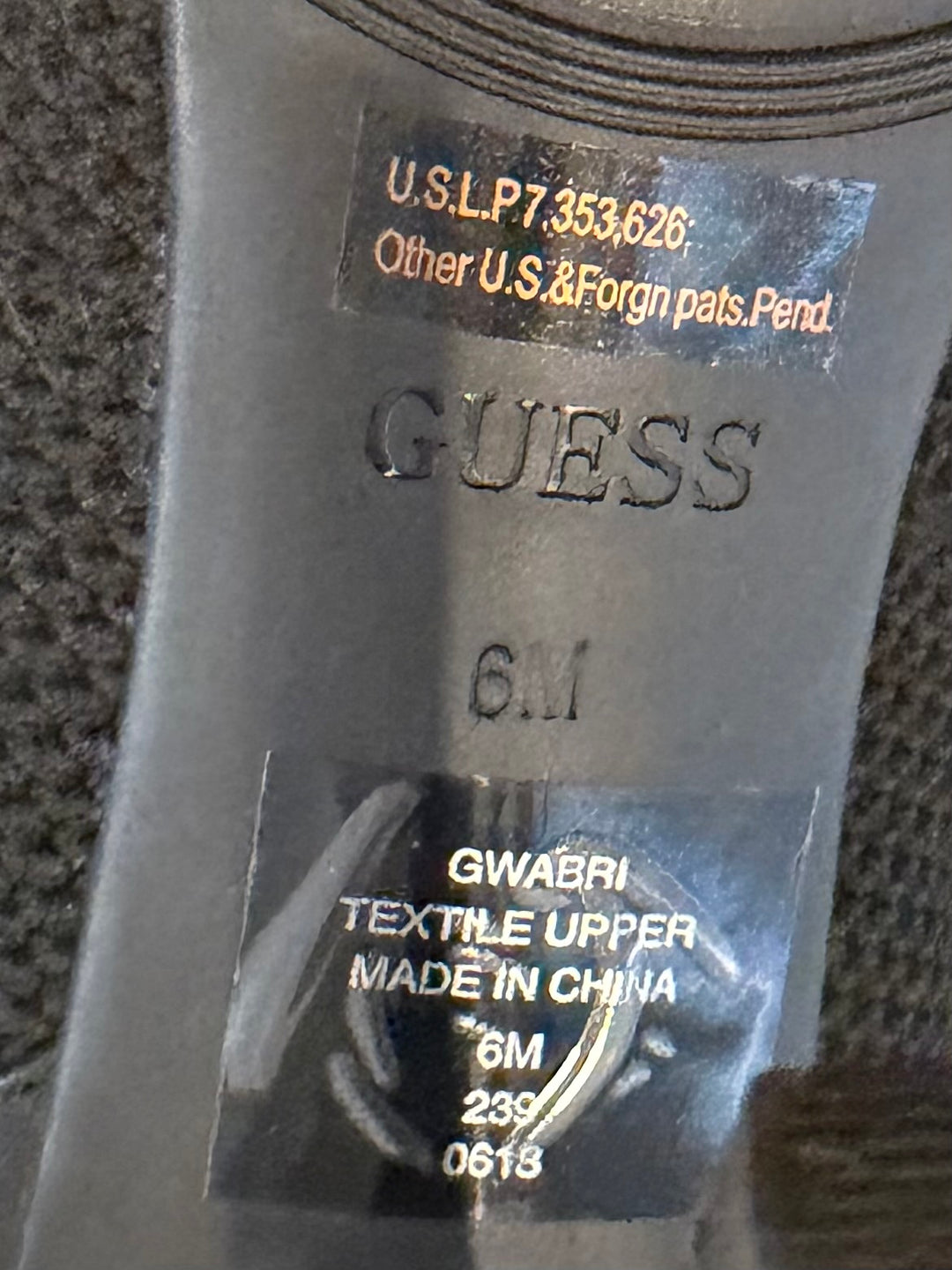 GUESS GWABRI Black Mesh Peep Toe Sock Boots Size 6 Stiletto Y2K NWOB