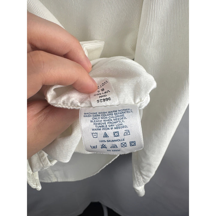 Men’s Land’s End 24-26 W White Corduroy Button Up