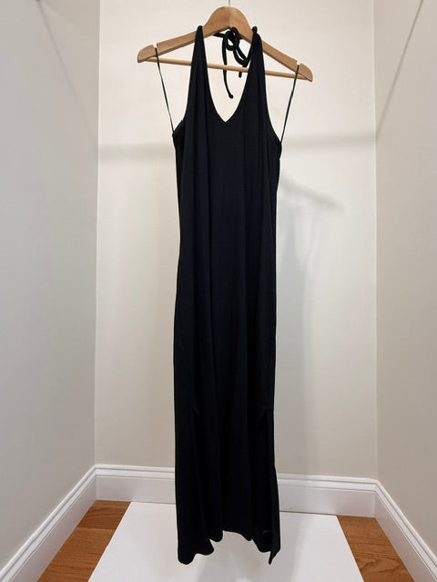 Old Navy Ribbed Halter Maxi Dress Black SzXL