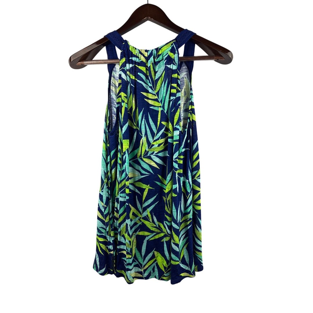 Women’s Cable & Gauge Blue w/ Leaf Pattern Tank