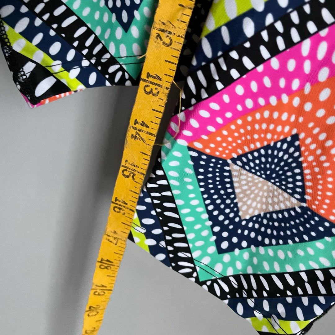 Mara Hoffman Cropped Boho Loud Neon Dopamine Dressing Workout Leggings sz Medium