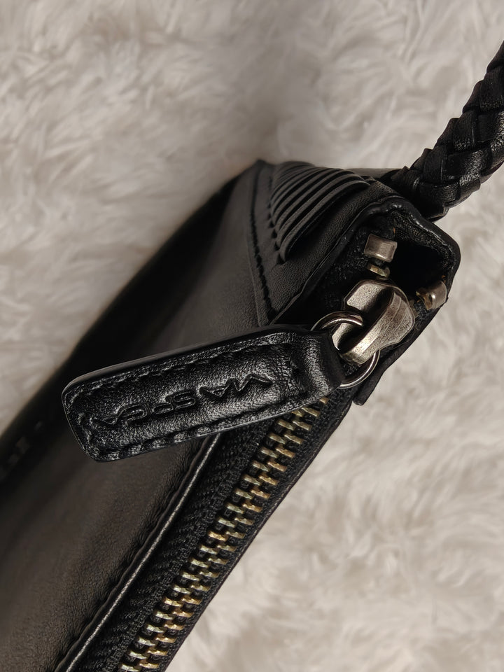 Women Via Spiga Shoulder Bag Black Leather