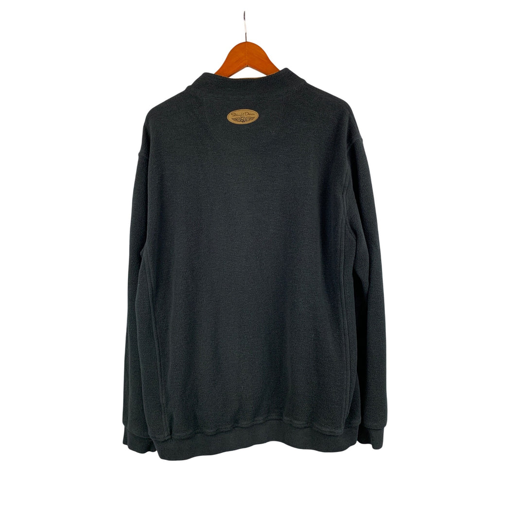 Straight Down Mens Black & Tan Pullover Sweatshirt XL
