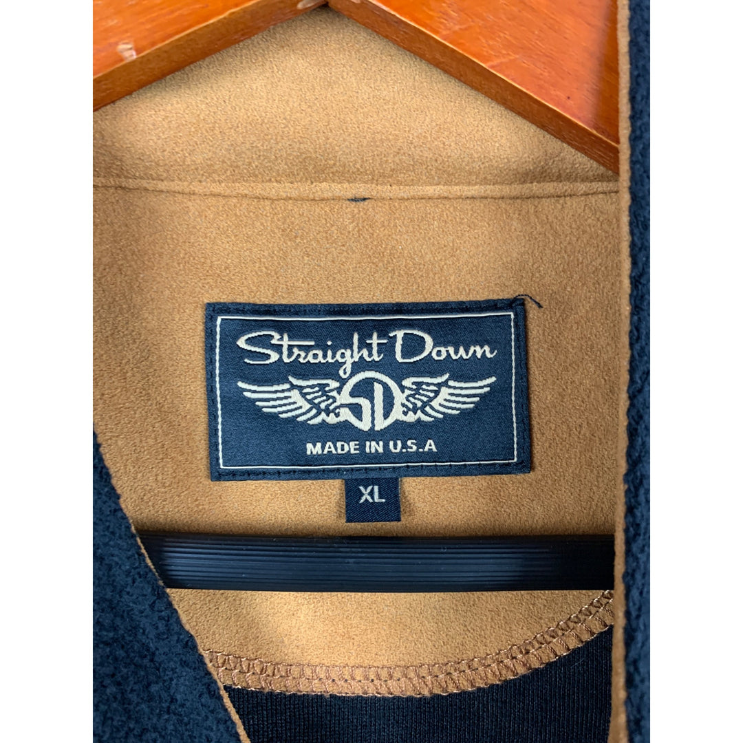 Straight Down Mens Black & Tan Pullover Sweatshirt XL
