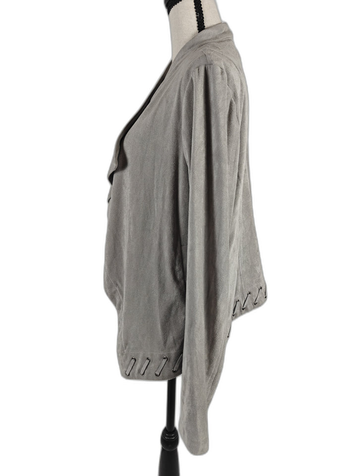 Women BB Dakota Faux Suede Jacket Gray Small