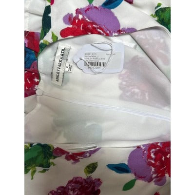 Floral Puff Sleeve Mini Dress By Asos