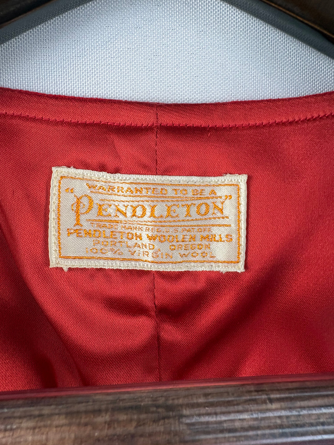 Women’s Pendleton Medium Bright Red Wool Vest