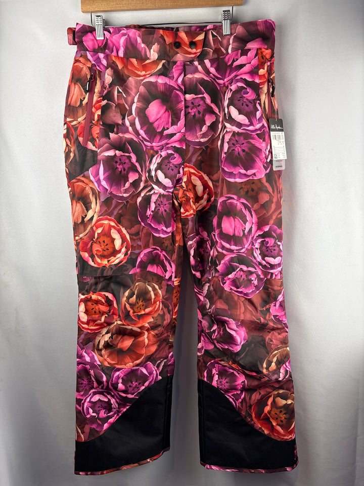 Women’s Ulla Popken Size 18 Pink &amp; Orange Floral Ski Pants