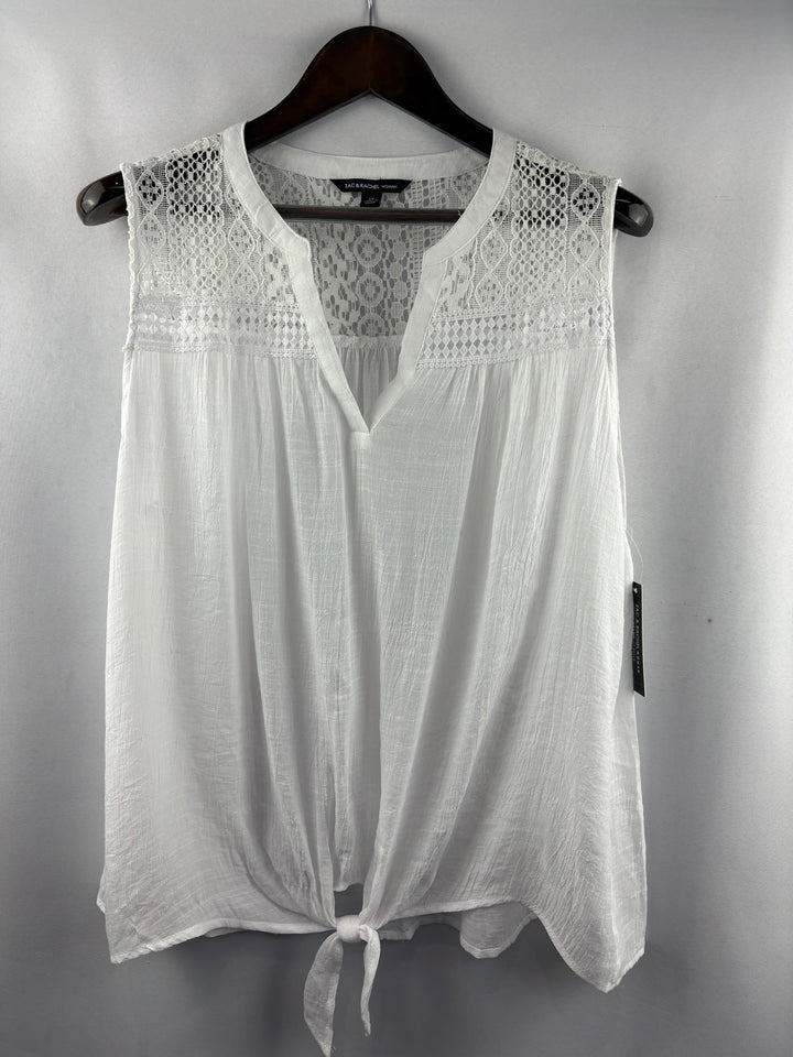 Women’s Zac & Rachel Size 2X White Tank Blouse