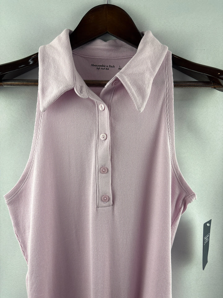 Women’s Abercrombie &amp; Fitch Large Cool Pink Sleeveless Bodysuit