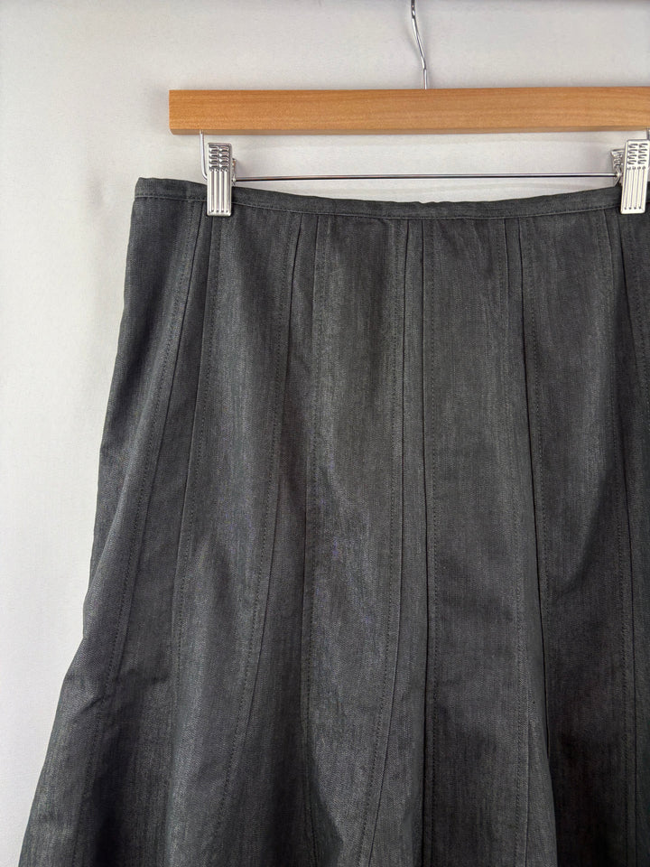 Women’s Zac + Rachel Size 12 Dark Gray Jean Midi Skirt