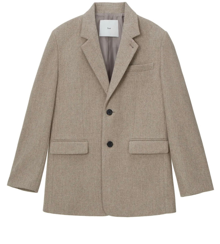 Unisex Dunst Medium Beige 2 Button Blazer