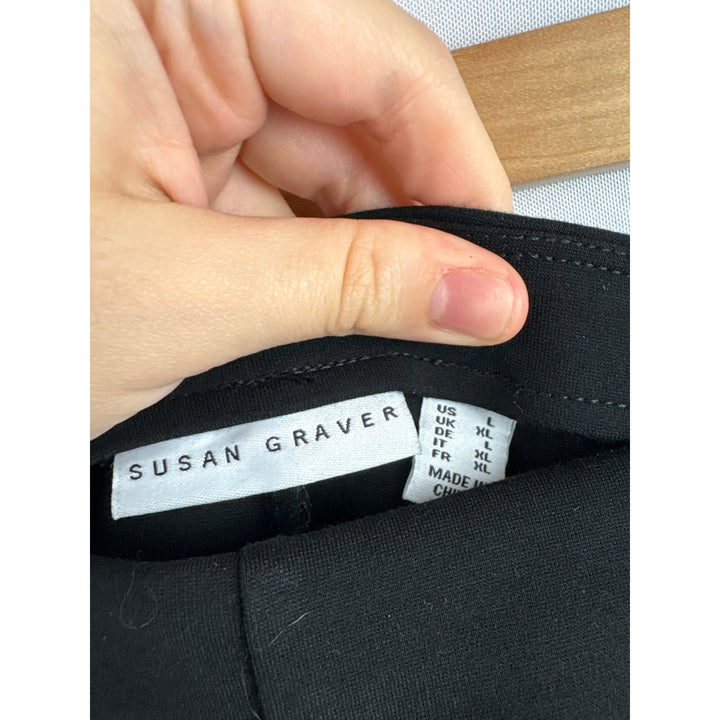 Women’s Susan Graver Large Black Spandex Slacks