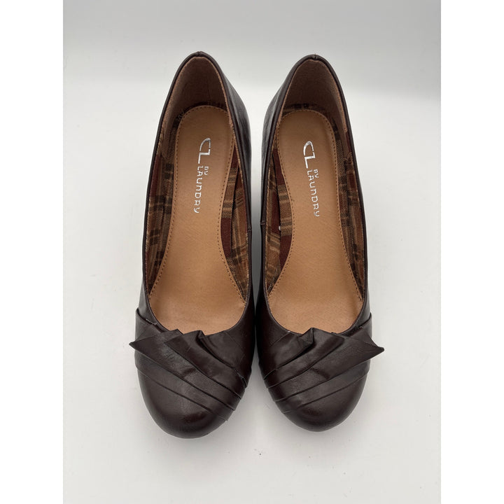 Women’s CL by Laundry Size 8 Brown Leather Wedges