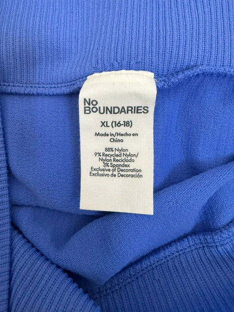 No Boundaries Varsity Ribbed Athletic Top Biker Shorts Set XL