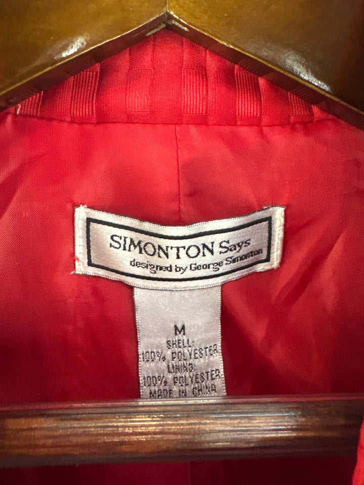 Women’s Simonton Says Medium Bright Red Overcoat