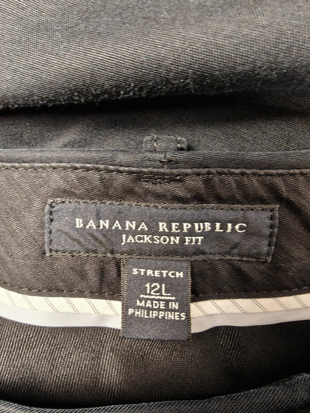 Banana Republic Women Jackson Fit Stretch Tailored Dress Pants Black 12L