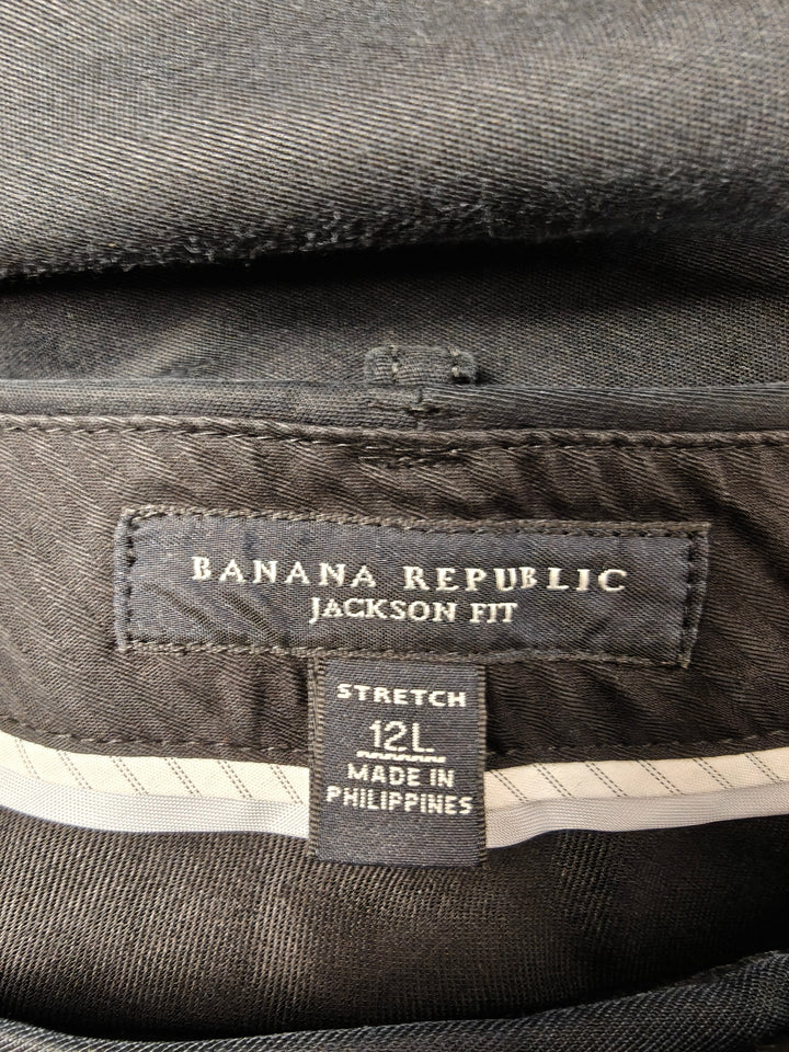 Banana Republic Women Jackson Fit Stretch Tailored Dress Pants Black 12L