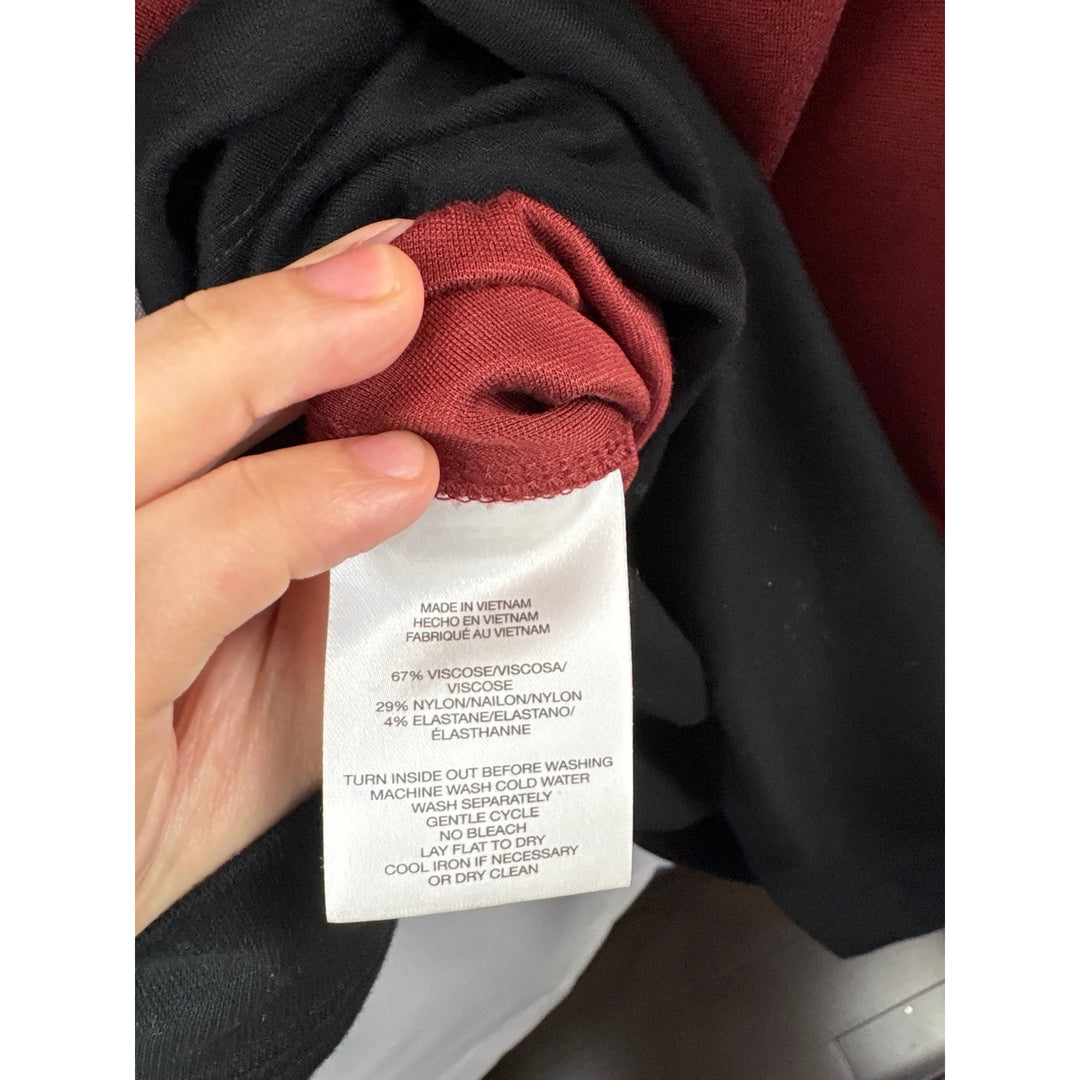 Women’s Jones New York Size 14 Burnt Red, Black &amp; Gray Colorblock Dress