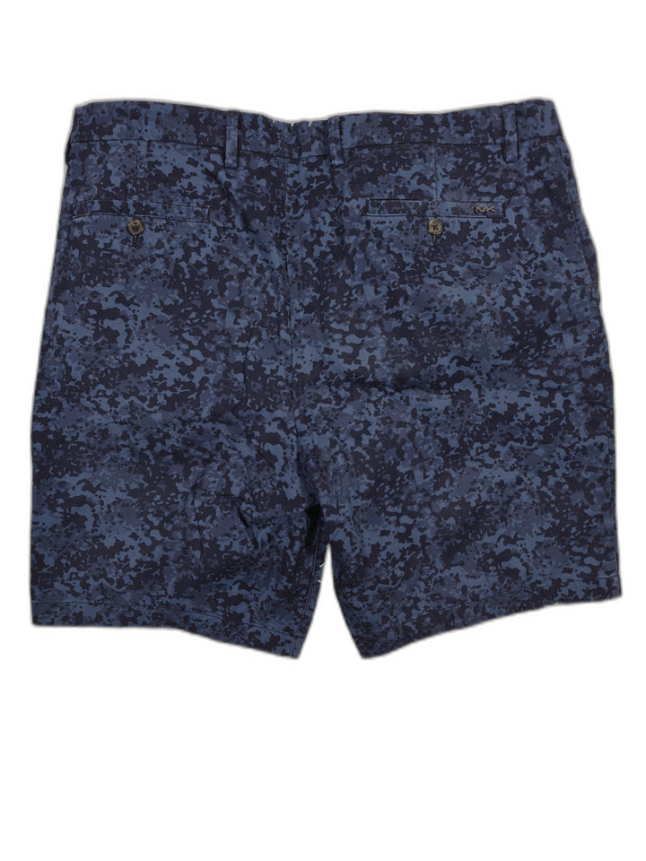 Mens Michael Kors Chino Shorts Blue Camo Size 38