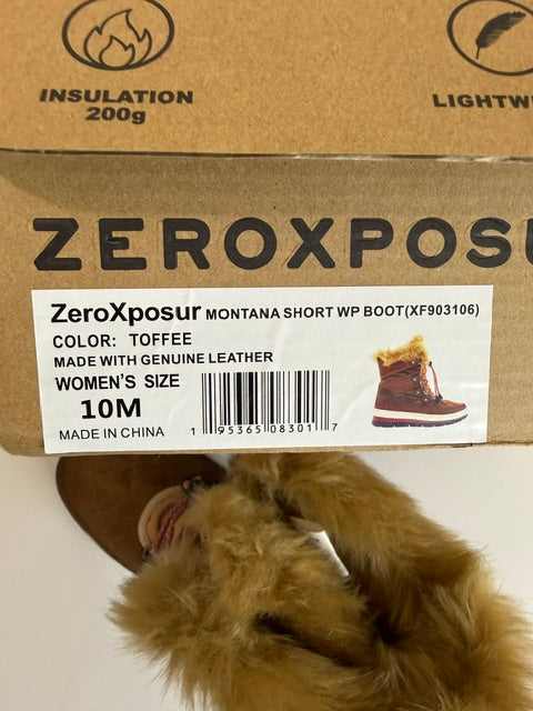 ZeroXposur Montana Short Waterproof Boots Toffee Leather Sz10