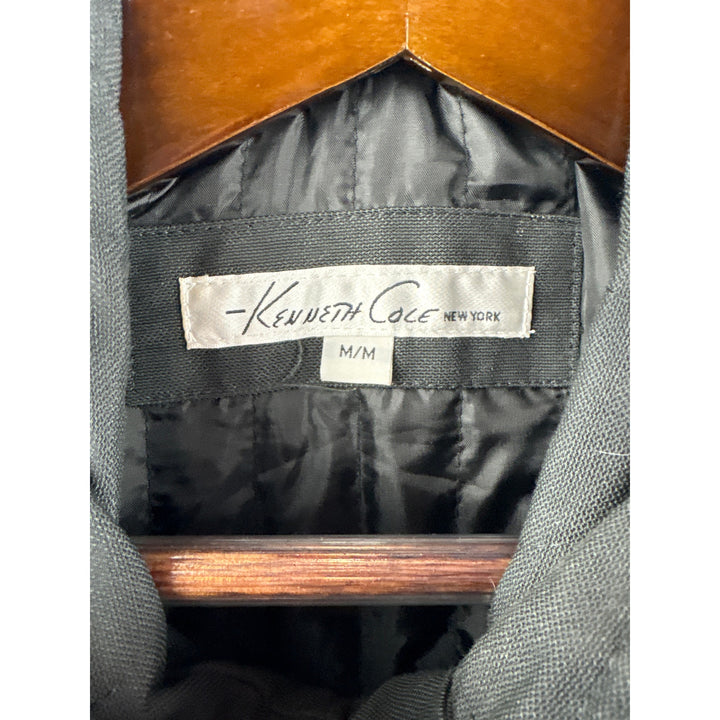 Men’s Kenneth Cole Medium Dark Grey Zip/Button Up Heavyweight Coat
