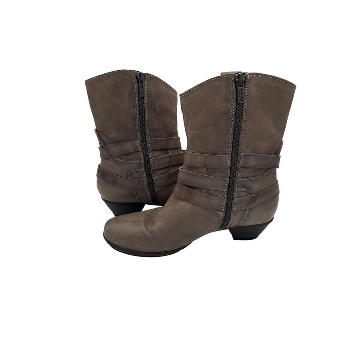 Women’s Pikolinos Size 5 Grayish Brown Buckled Ankle Boots