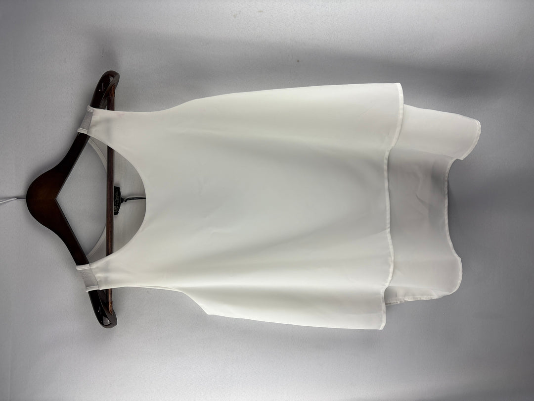 Women’s DG2 Large White Sleeveless Layered Blouse