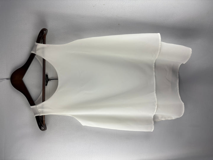 Women’s DG2 Large White Sleeveless Layered Blouse
