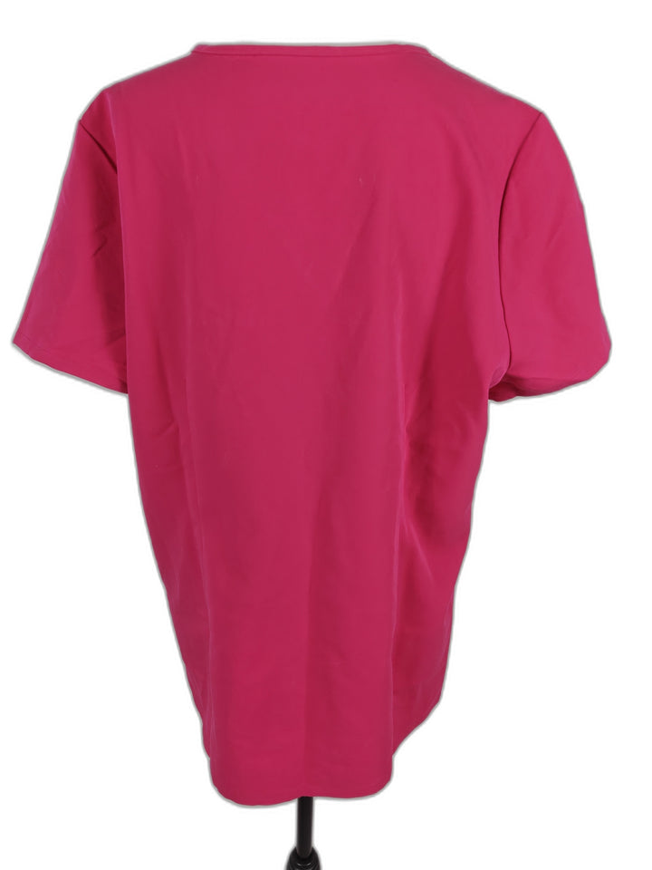Womens FIGS Catarina Scrub Top Hot Pink Size XL