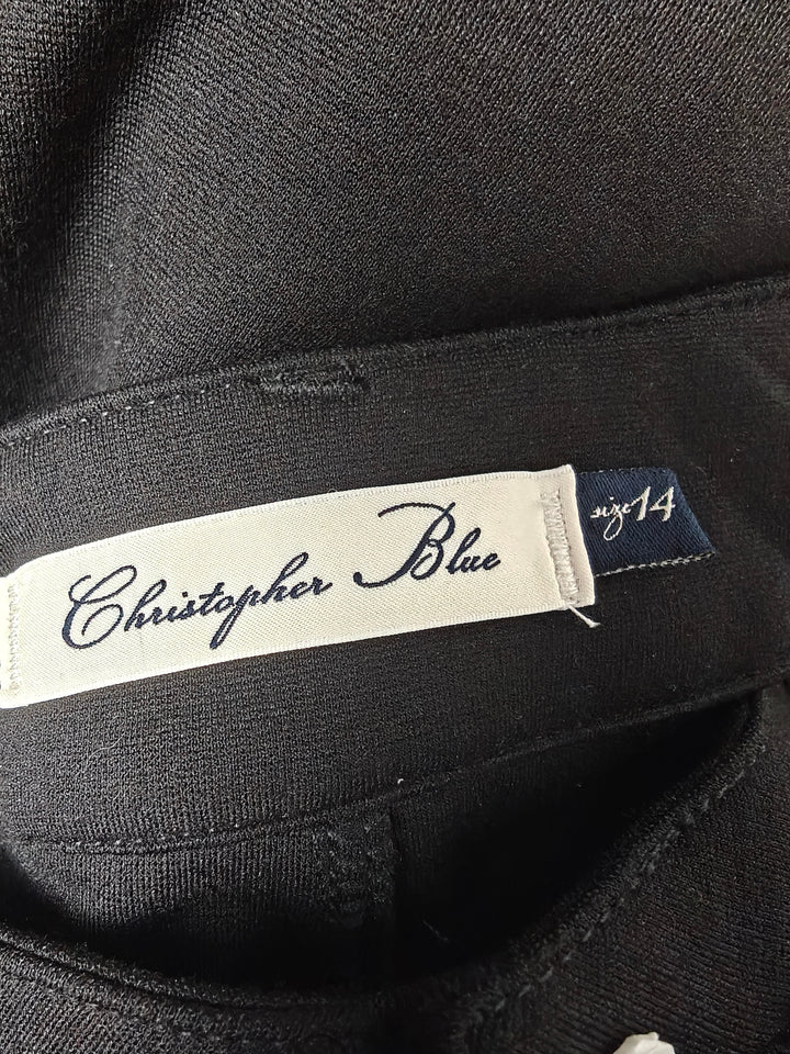 Womens Christopher Blue Sophia Straight Leg Stretch Jeans Black Size 14 NWT