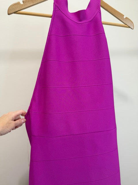 Fashion Nova Aviva Bandage Halter Maxi Dress Magenta NWT XL