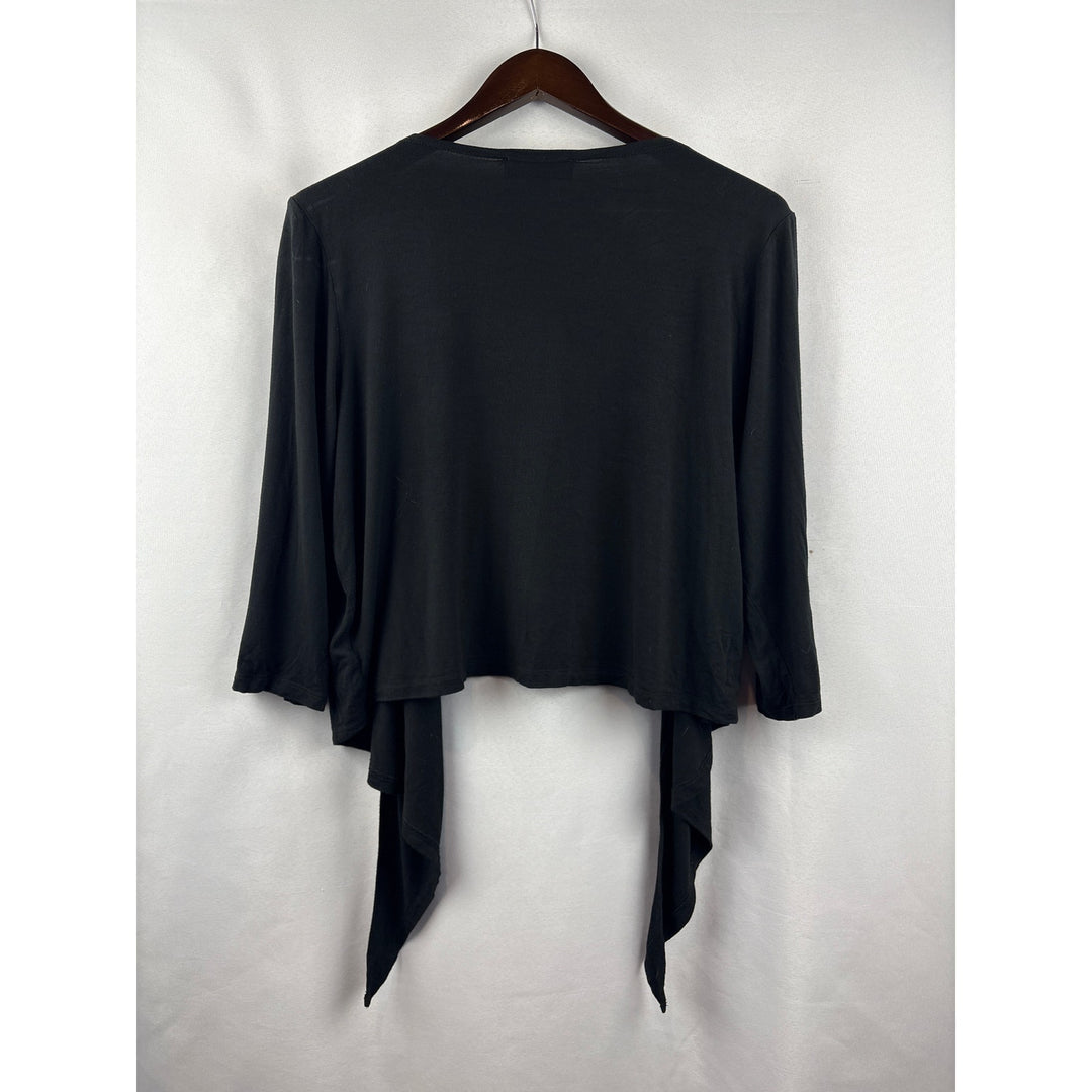 Women’s August Silk XL Black 3/4 Length Sleeve Sweater